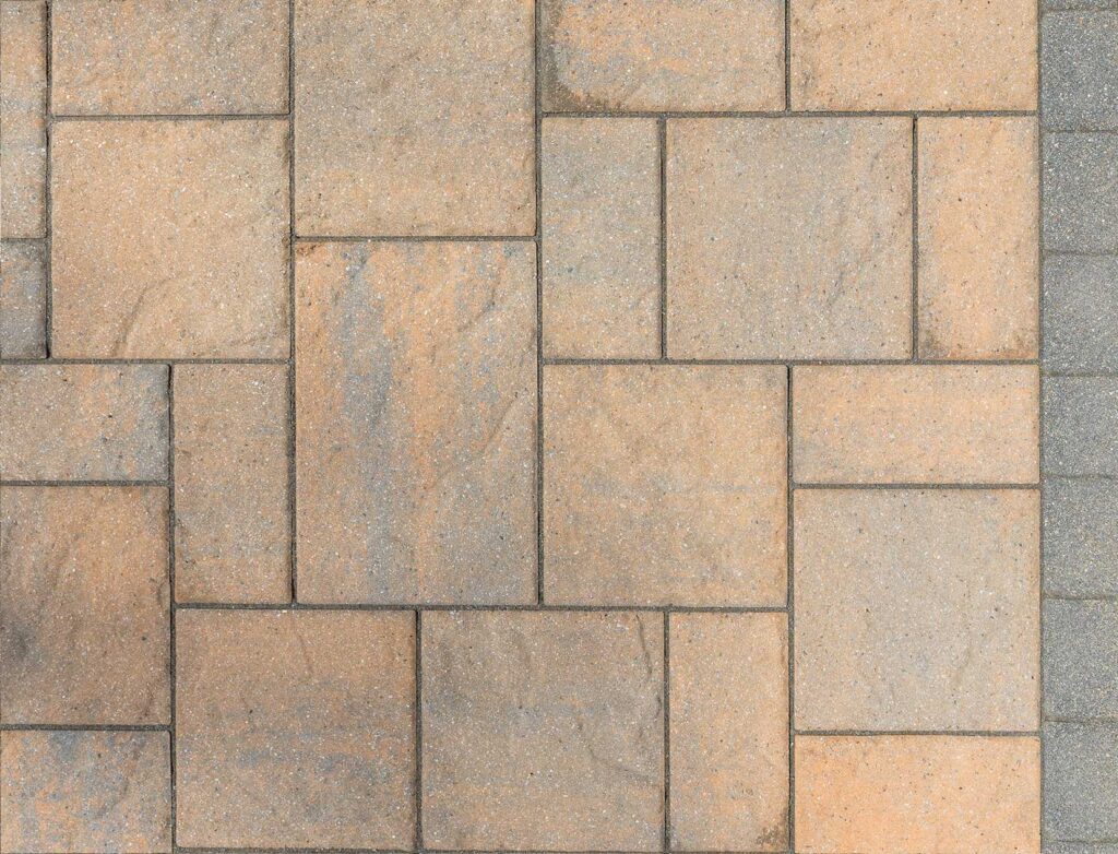 Cleaned natural patio pavers by the Bahler Brothers Hardscape Cleaning and Maintenance crew